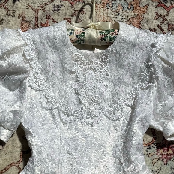 Vintage Girls Dress Jessica McClintock Lace Dress size 8 - Picture 12 of 12